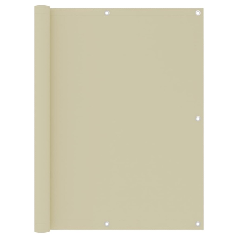 vidaXL Toldo para balcón tela oxford crema 120x500 cm