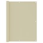 vidaXL Toldo para balcón tela oxford crema 120x500 cm