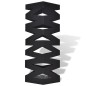 vidaXL Paragüero cuadrado soporte para bastones de acero negro 48,5 cm vidaXL Paragüero cuadrado soporte para bastones de acero negro 48,5 cm