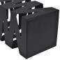 vidaXL Paragüero cuadrado soporte para bastones de acero negro 48,5 cm vidaXL Paragüero cuadrado soporte para bastones de acero negro 48,5 cm