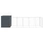 vidaXL Caseta perros con corral acero galvanizado gris 214x661x181 cm vidaXL Caseta perros con corral acero galvanizado gris 214x661x181 cm