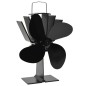 vidaXL Ventilador de estufa accionado por calor 4 aspas negro vidaXL Ventilador de estufa accionado por calor 4 aspas negro