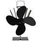 vidaXL Ventilador de estufa accionado por calor 4 aspas negro vidaXL Ventilador de estufa accionado por calor 4 aspas negro