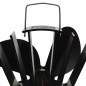 vidaXL Ventilador de estufa accionado por calor 4 aspas negro vidaXL Ventilador de estufa accionado por calor 4 aspas negro
