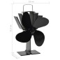 vidaXL Ventilador de estufa accionado por calor 4 aspas negro vidaXL Ventilador de estufa accionado por calor 4 aspas negro