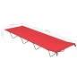 vidaXL Camas de camping 2 uds tela Oxford y acero rojo 180x60x19 cm vidaXL Camas de camping 2 uds tela Oxford y acero rojo 180x60x19 cm