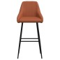 vidaXL Taburete de cocina 2 unidades cuero sintético marrón claro vidaXL Taburete de cocina 2 unidades cuero sintético marrón claro
