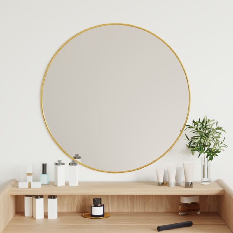 vidaXL Espejo de pared redondo dorado Ø 60 cm vidaXL Espejo de pared redondo dorado Ø 60 cm