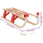vidaXL Trineo plegable de madera 110 cm vidaXL Trineo plegable de madera 110 cm