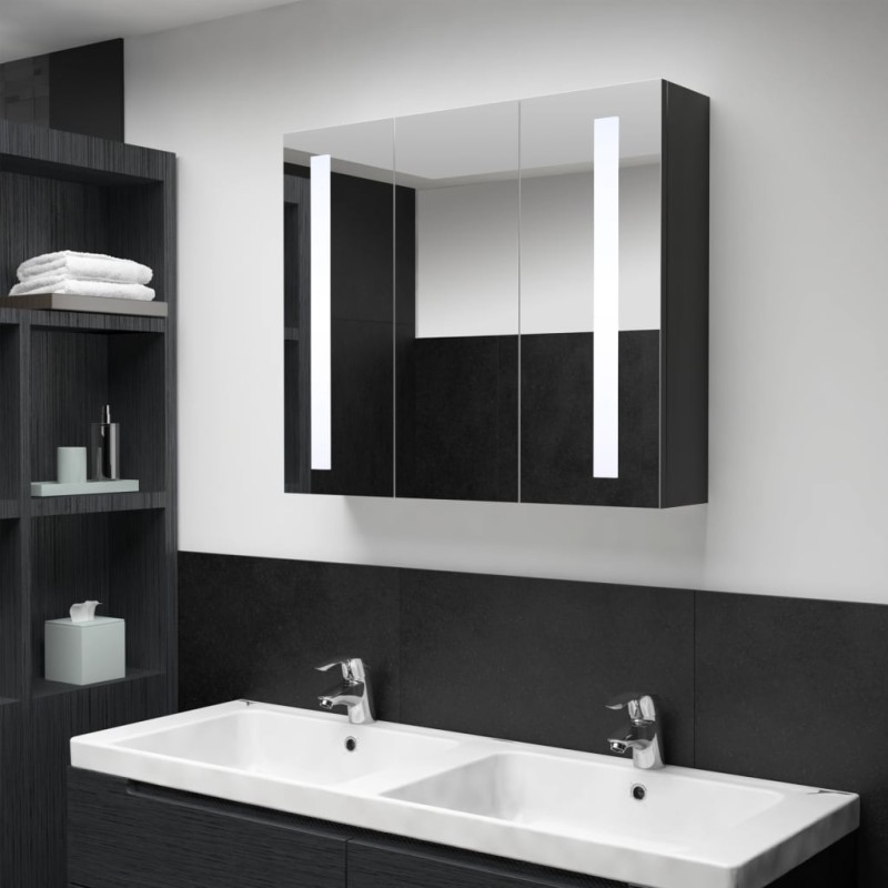 vidaXL Mueble de baño con espejo LED 89x14x62 cm vidaXL Mueble de baño con espejo LED 89x14x62 cm