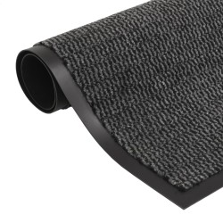 vidaXL Alfombra de entrada rectangular de nudo 60x90 cm antracita