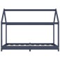 vidaXL Estructura de cama infantil madera maciza pino gris 80x160 cm