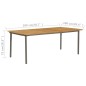 vidaXL Mesa de jardín madera maciza de acacia y acero 200x100x72 cm vidaXL Mesa de jardín madera maciza de acacia y acero 200x100x72 cm