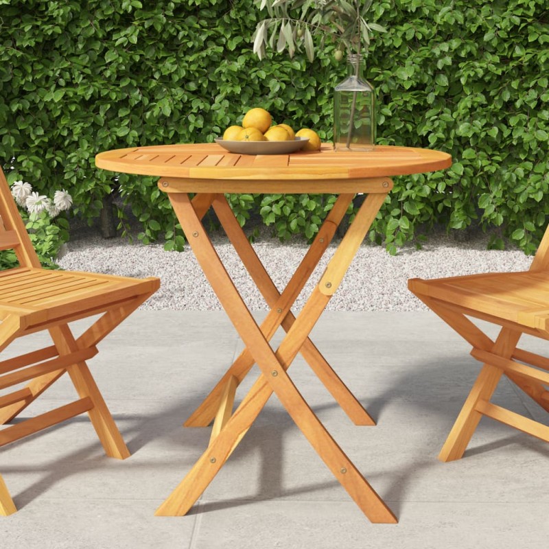 vidaXL Mesa de jardín plegable madera de teca maciza 85x76 cm vidaXL Mesa de jardín plegable madera de teca maciza 85x76 cm