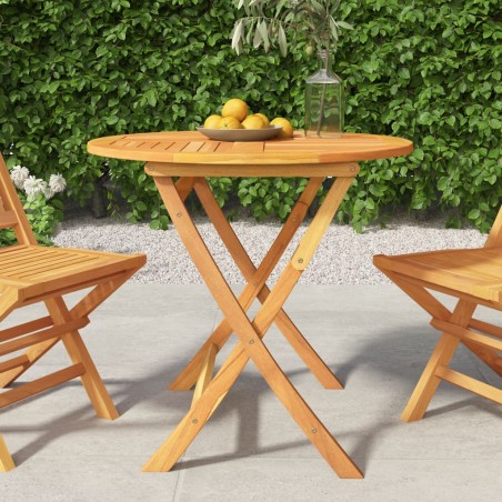 vidaXL Mesa de jardín plegable madera de teca maciza 85x76 cm 