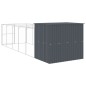 vidaXL Caseta perros con corral acero galvanizado gris 214x661x181 cm vidaXL Caseta perros con corral acero galvanizado gris 214x661x181 cm