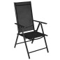 vidaXL Sillas plegables de jardín 4 uds aluminio y textilene negro vidaXL Sillas plegables de jardín 4 uds aluminio y textilene negro