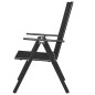 vidaXL Sillas plegables de jardín 4 uds aluminio y textilene negro vidaXL Sillas plegables de jardín 4 uds aluminio y textilene negro