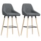 vidaXL Taburetes de cocina 2 unidades tela gris oscuro vidaXL Taburetes de cocina 2 unidades tela gris oscuro