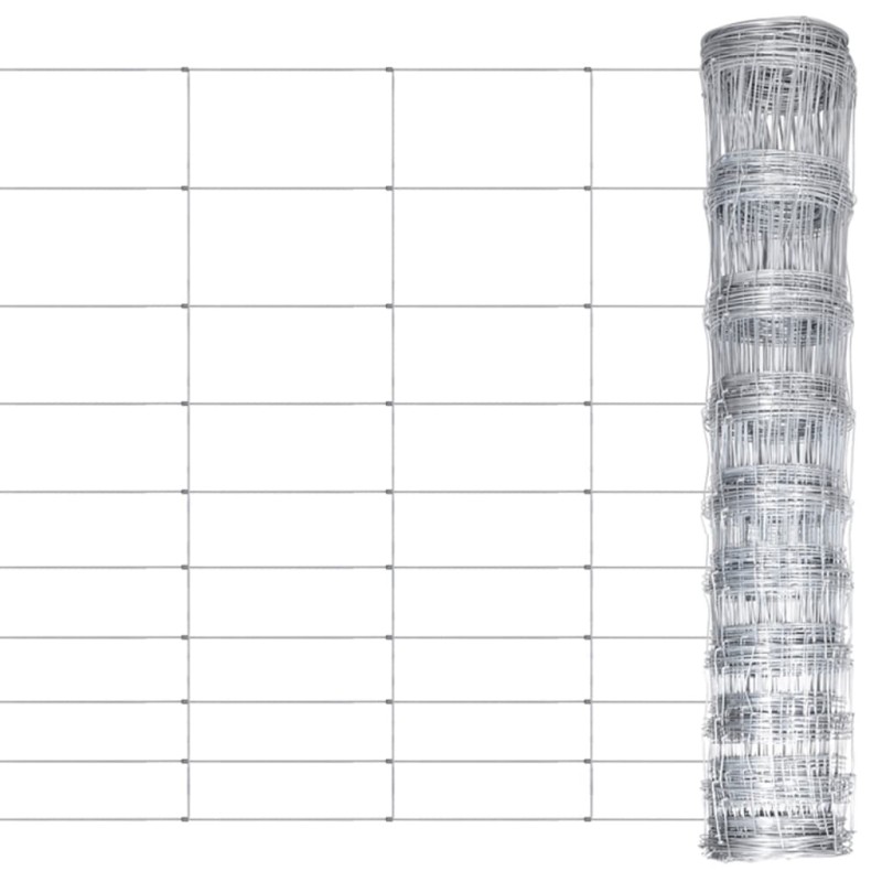 vidaXL Valla de jardín de acero galvanizado plateado 50x1,2 m vidaXL Valla de jardín de acero galvanizado plateado 50x1,2 m