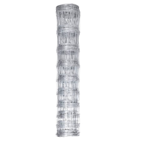vidaXL Valla de jardín de acero galvanizado plateado 50x1,2 m