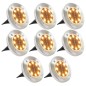 vidaXL Lámparas solares de suelo 8 unidades luces LED blanco cálido