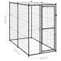 vidaXL Perrera de exterior de acero con techo 110x220x180 cm vidaXL Perrera de exterior de acero con techo 110x220x180 cm