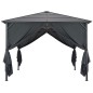 vidaXL Cenador con cortinas aluminio 3x3 m negro vidaXL Cenador con cortinas aluminio 3x3 m negro