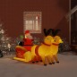 vidaXL Papá Noel y renos de Navidad inflables con LED 130 cm vidaXL Papá Noel y renos de Navidad inflables con LED 130 cm