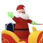 vidaXL Papá Noel y renos de Navidad inflables con LED 130 cm vidaXL Papá Noel y renos de Navidad inflables con LED 130 cm