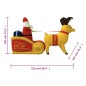 vidaXL Papá Noel y renos de Navidad inflables con LED 130 cm vidaXL Papá Noel y renos de Navidad inflables con LED 130 cm