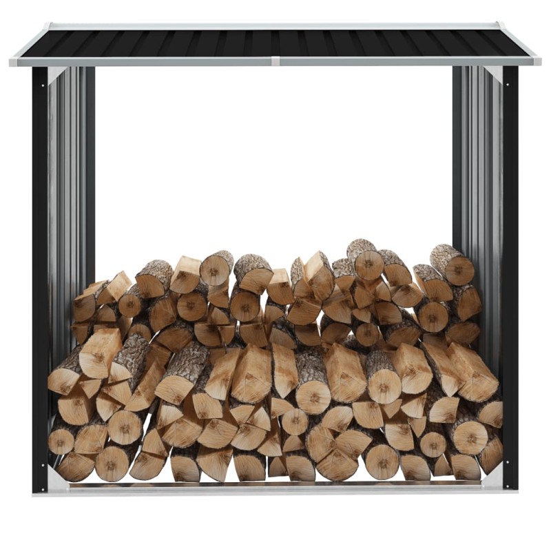 vidaXL Caseta de jardín para leña acero galvanizado gris 172x91x154 cm vidaXL Caseta de jardín para leña acero galvanizado gris 172x91x154 cm