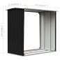 vidaXL Caseta de jardín para leña acero galvanizado gris 172x91x154 cm vidaXL Caseta de jardín para leña acero galvanizado gris 172x91x154 cm