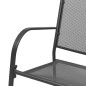 vidaXL Banco de jardín 108 cm acero y malla gris antracita vidaXL Banco de jardín 108 cm acero y malla gris antracita