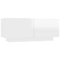 vidaXL Mueble de TV madera contrachapada blanco brillo 100x35x40 cm vidaXL Mueble de TV madera contrachapada blanco brillo 100x35x40 cm