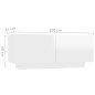 vidaXL Mueble de TV madera contrachapada blanco brillo 100x35x40 cm vidaXL Mueble de TV madera contrachapada blanco brillo 100x35x40 cm