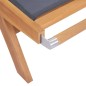 vidaXL Tumbona plegable con ruedas teca maciza y textilene vidaXL Tumbona plegable con ruedas teca maciza y textilene