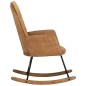 vidaXL Silla mecedora de lona vintage marrón vidaXL Silla mecedora de lona vintage marrón