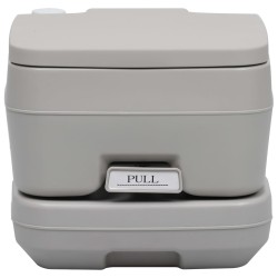 vidaXL Inodoro portátil para camping gris 10 + 10 L