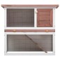 vidaXL Jaula conejera con 1 puerta madera marrón vidaXL Jaula conejera con 1 puerta madera marrón