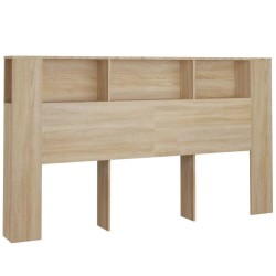 vidaXL Mueble cabecero color roble Sonoma 180x18,5x104,5 cm