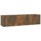 vidaXL Mueble de pared TV contrachapado roble ahumado 120x30x30 cm vidaXL Mueble de pared TV contrachapado roble ahumado 120x30x30 cm