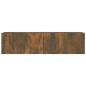 vidaXL Mueble de pared TV contrachapado roble ahumado 120x30x30 cm vidaXL Mueble de pared TV contrachapado roble ahumado 120x30x30 cm