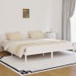 vidaXL Estructura de cama madera maciza de pino blanco 200x200 cm