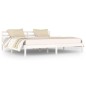 vidaXL Estructura de cama madera maciza de pino blanco 200x200 cm