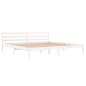 vidaXL Estructura de cama madera maciza de pino blanco 200x200 cm