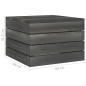 vidaXL Mesas de palets de jardín 2 uds madera maciza pino gris oscuro vidaXL Mesas de palets de jardín 2 uds madera maciza pino gris oscuro