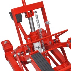 vidaXL Gato hidráulico de motocicleta/ATV 680 kg rojo 