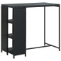vidaXL Mesa bar estante almacenaje 120x60x110cm ratán sintético negro vidaXL Mesa bar estante almacenaje 120x60x110cm ratán sintético negro