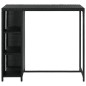 vidaXL Mesa bar estante almacenaje 120x60x110cm ratán sintético negro vidaXL Mesa bar estante almacenaje 120x60x110cm ratán sintético negro